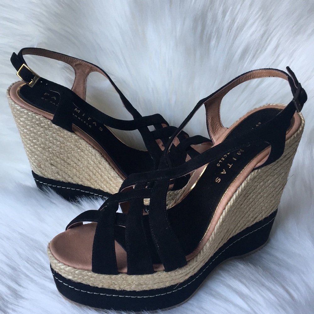 Palomitas By Paloma Barcelo Platform Wedge Sandals